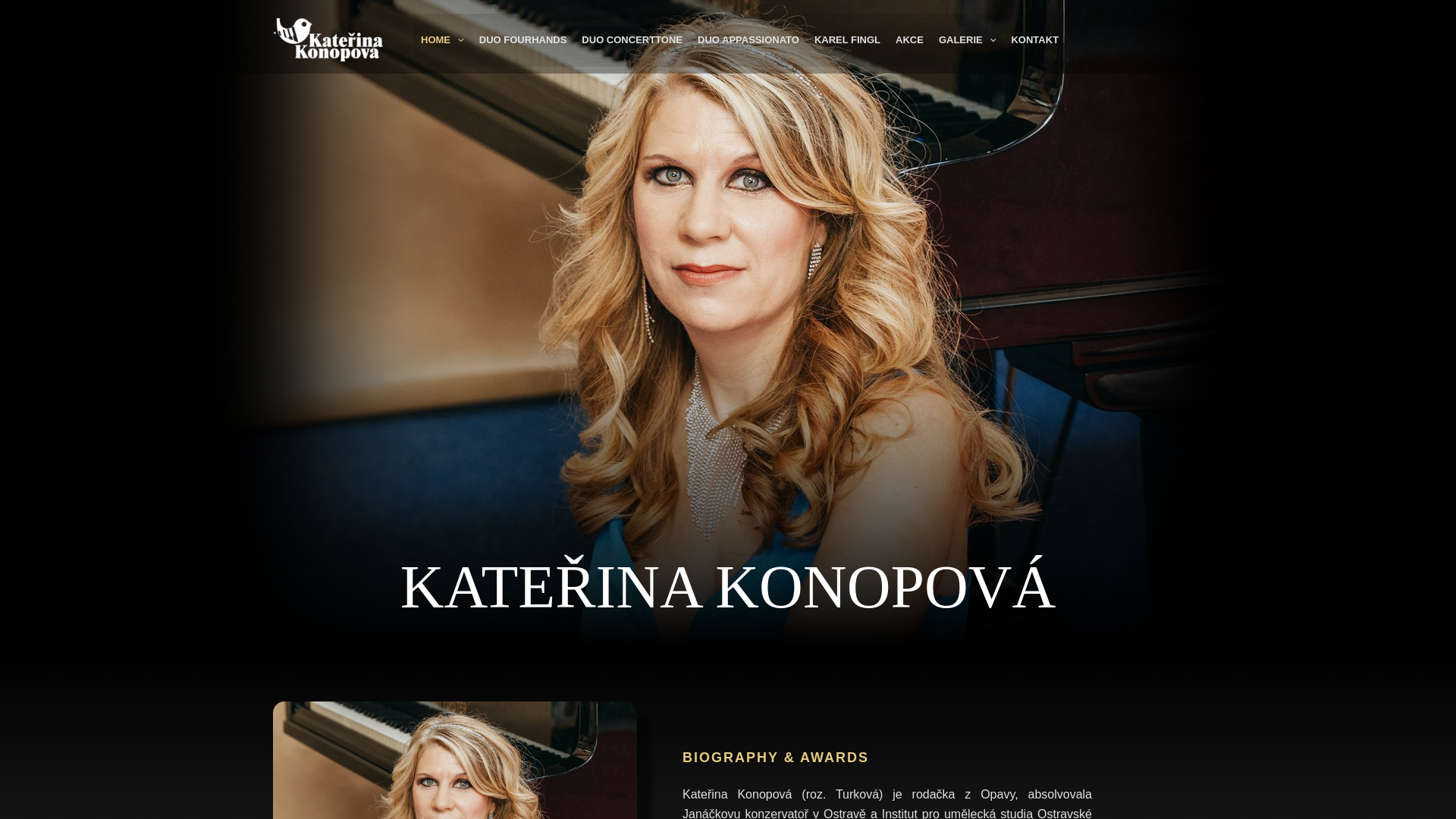 website screenshot of http://www.katerinakonopova.cz/