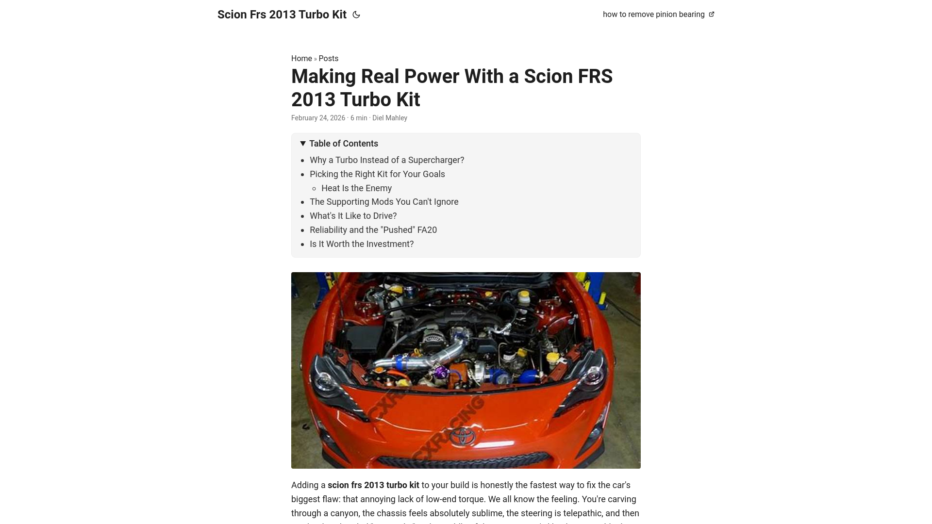 website screenshot of https://scion-frs-2013-turbo-kit.pages.dev/