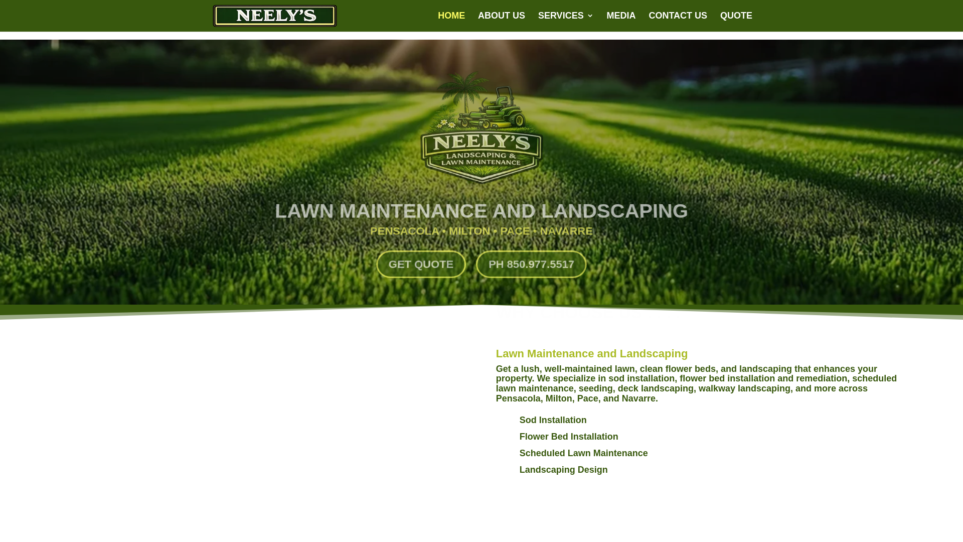 website screenshot of https://neelyslandscaping.com/