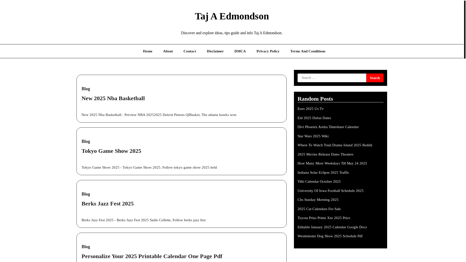 website screenshot of https://tajaedmondson.pages.dev/