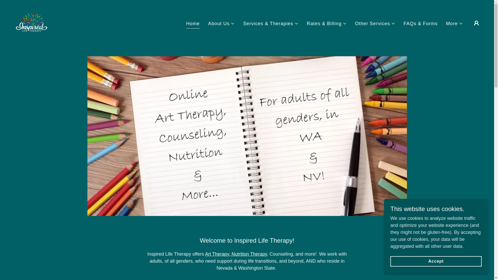 website screenshot of https://inspiredlifetherapy.com/