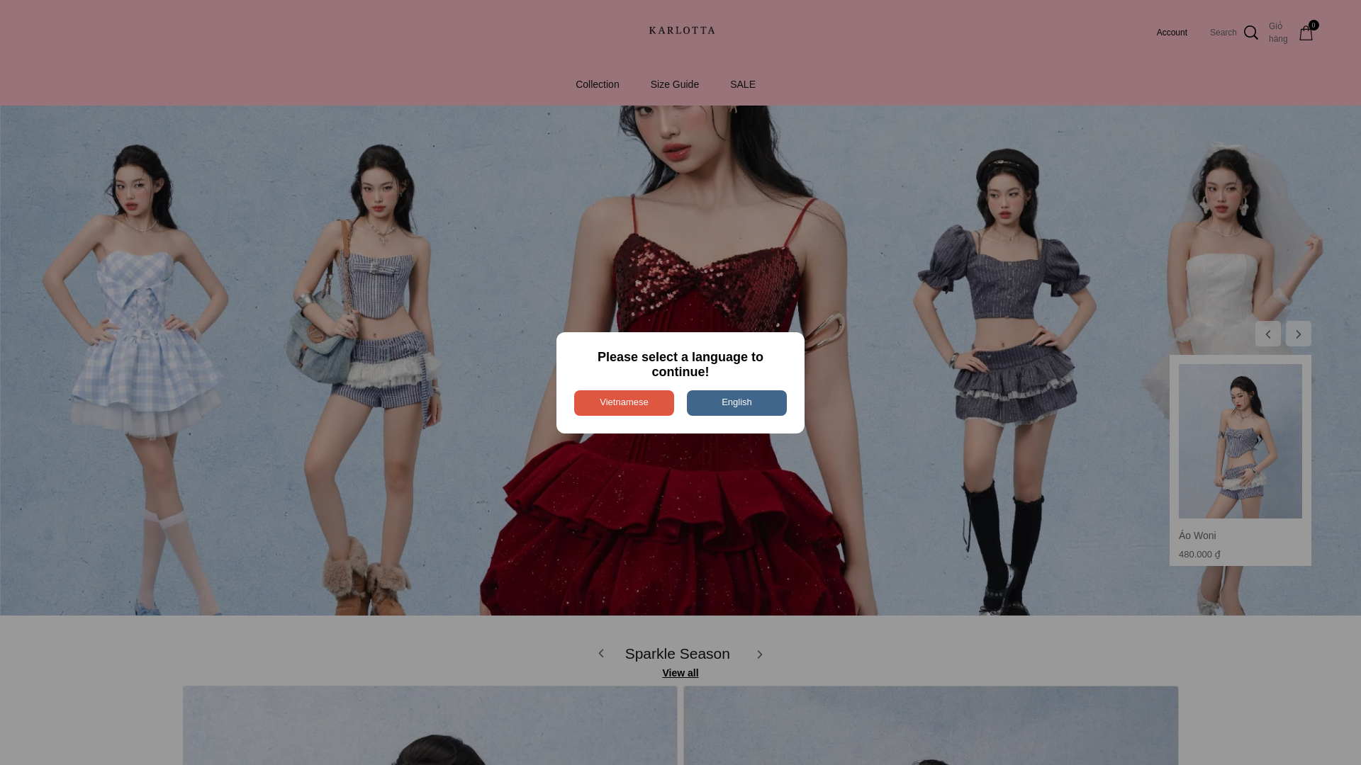 website screenshot of https://karlotta.vn/