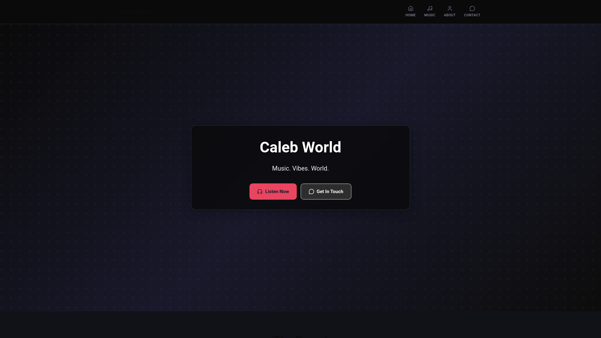 website screenshot of https://caleb-world.com/