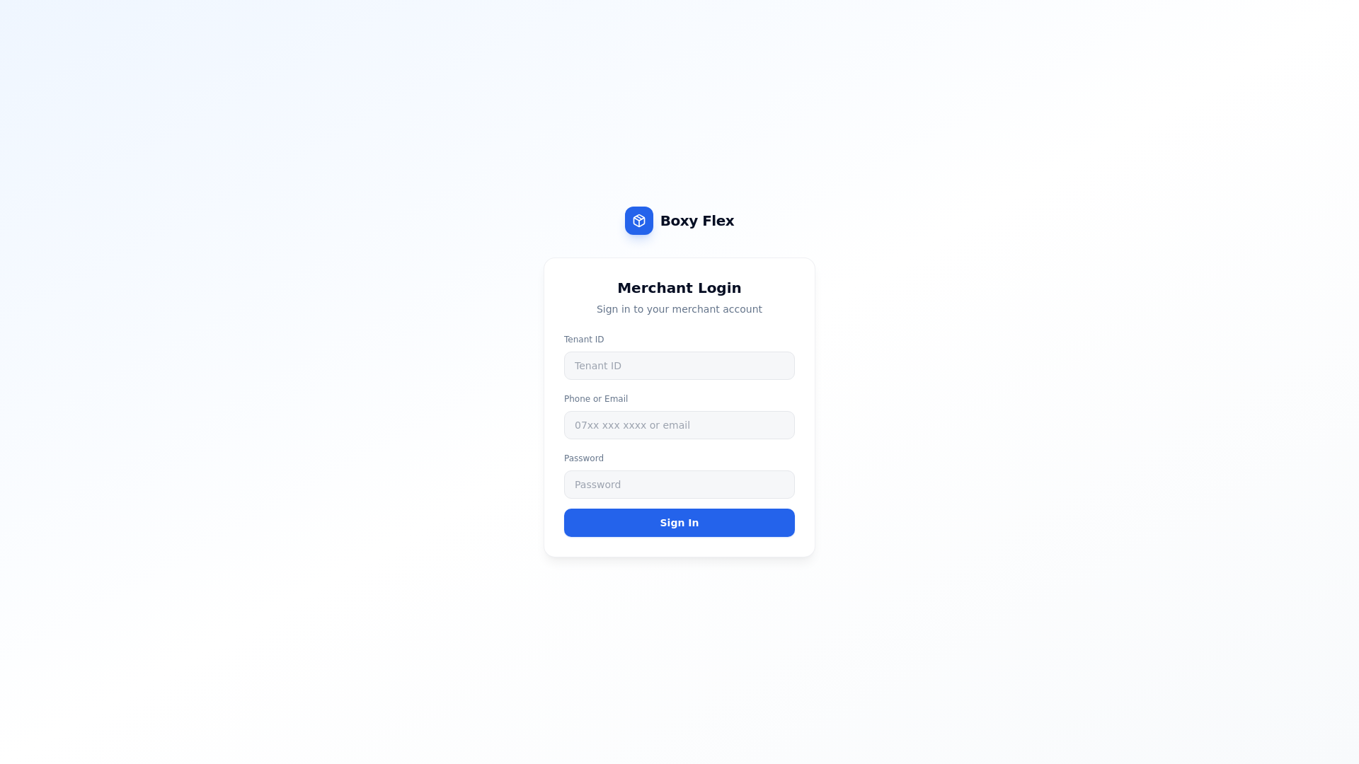 website screenshot of https://boxy-flex-merchant.pages.dev/