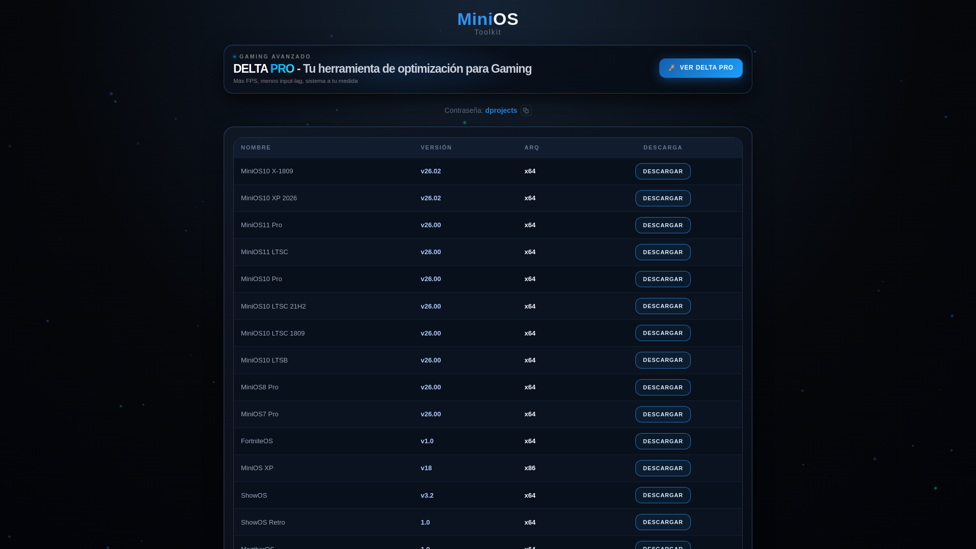 website screenshot of https://miniosweb.pages.dev/