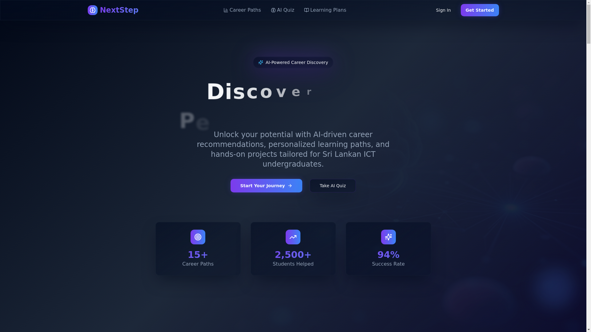 website screenshot of https://nextstep-den.pages.dev/
