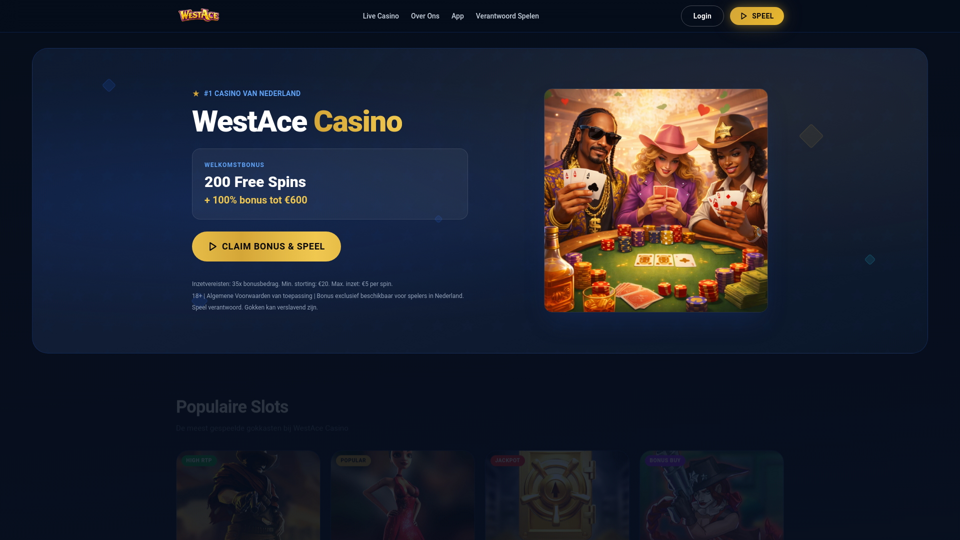 website screenshot of https://westace.nl