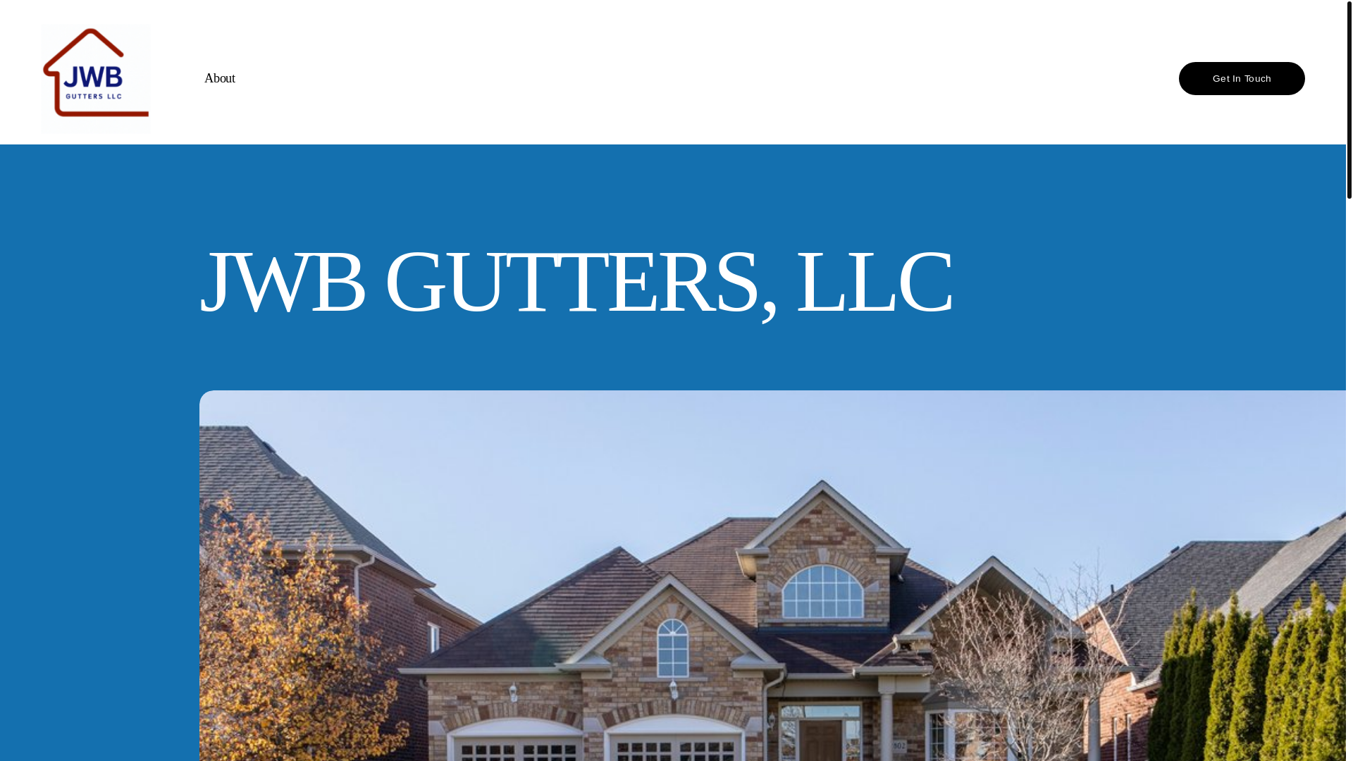website screenshot of https://jwbgutters.com/