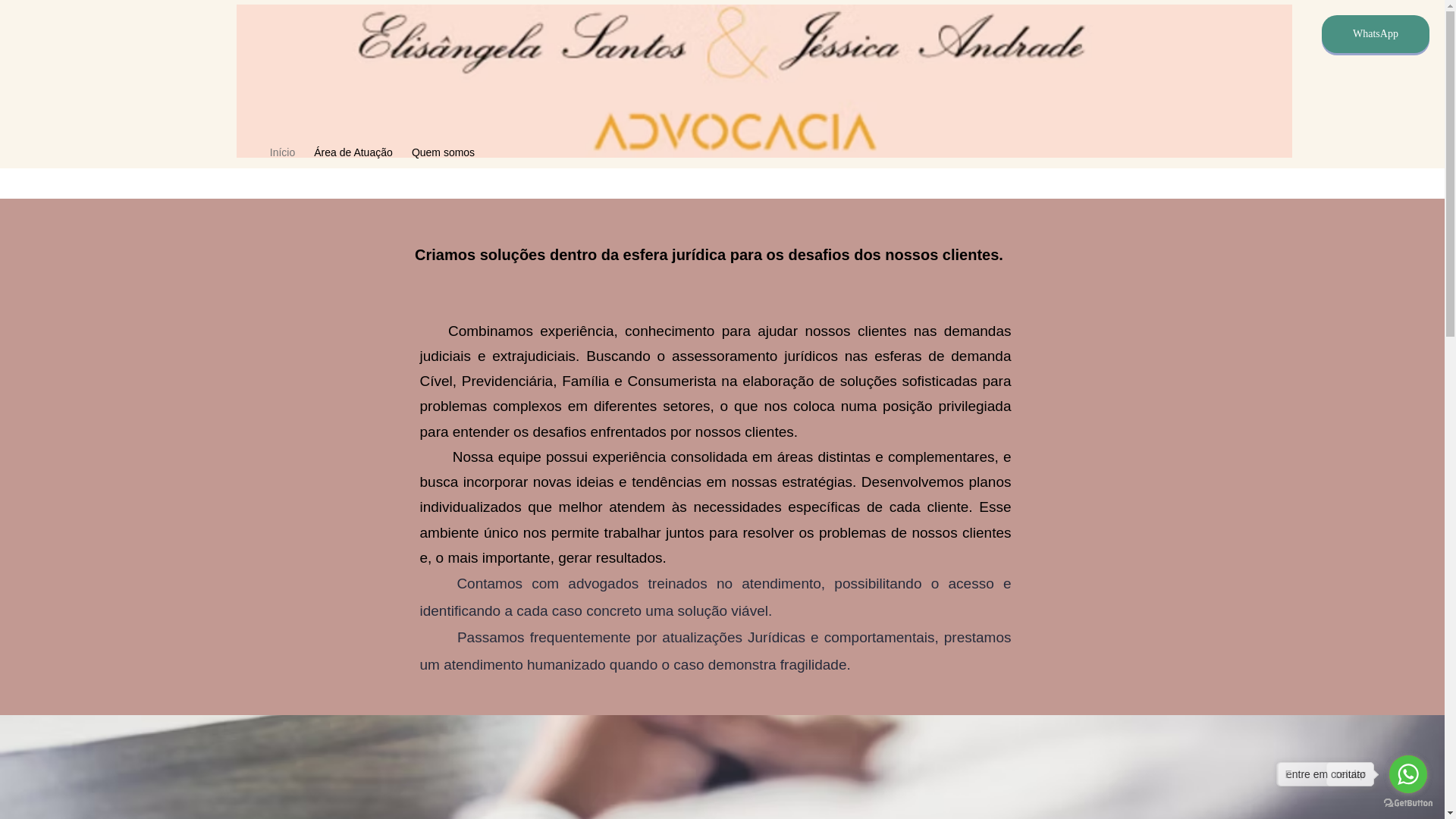 website screenshot of https://elisangelasantosadvocacia.com/
