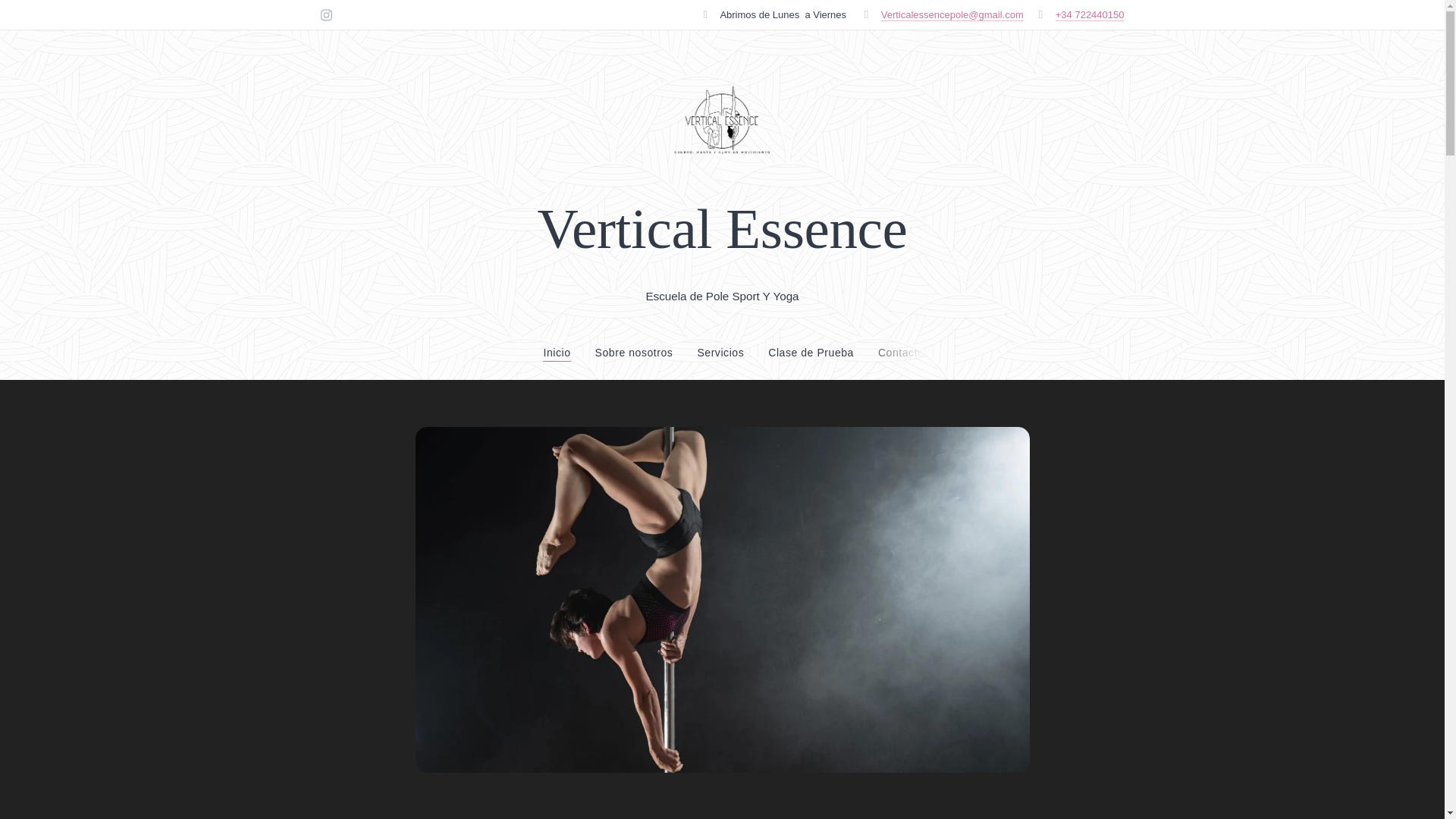 website screenshot of https://verticalessence.es/