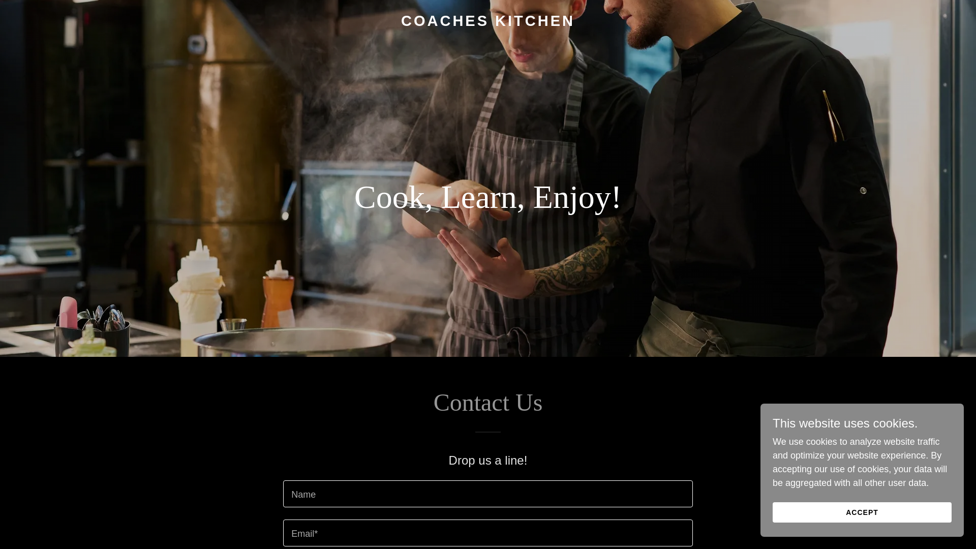 website screenshot of https://coacheskitchen.net/