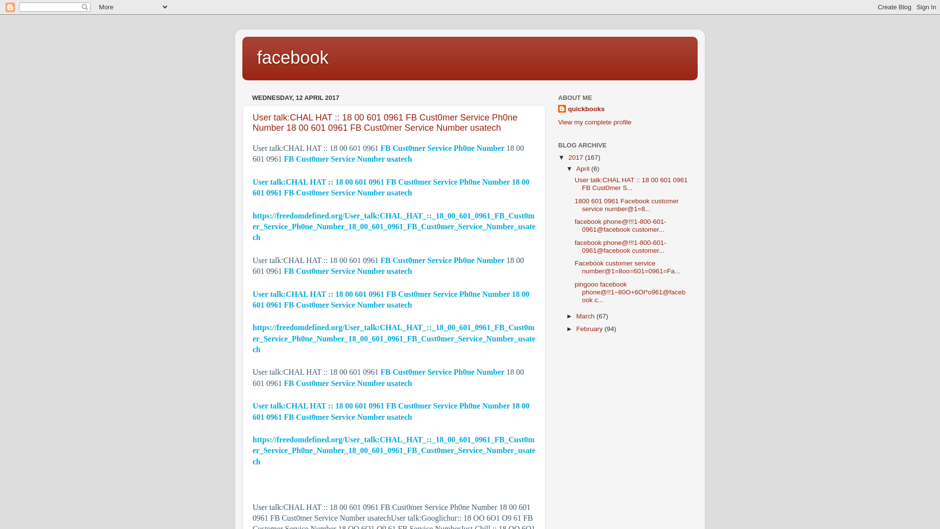 website screenshot of https://facebooktechnicalsupportnumber123.blogspot.com