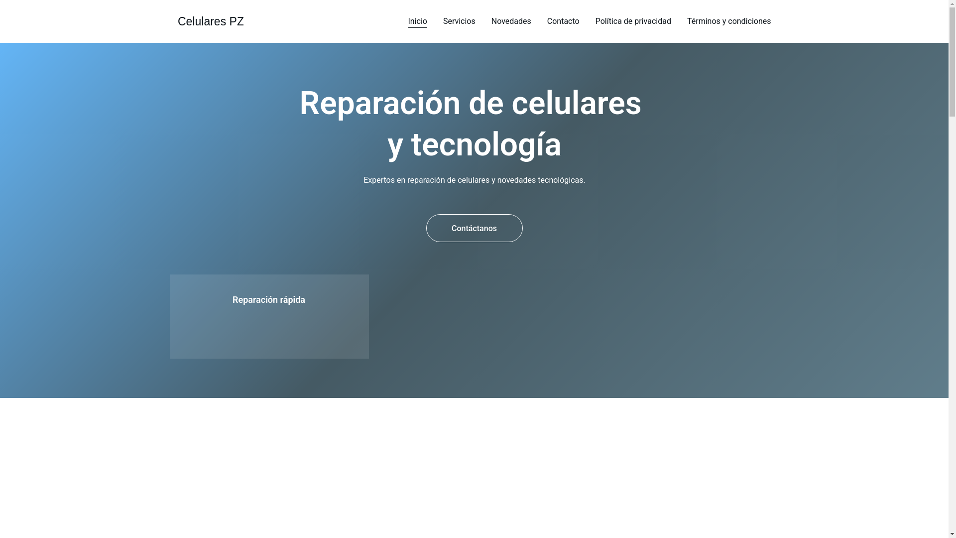 website screenshot of https://celularespz.site/