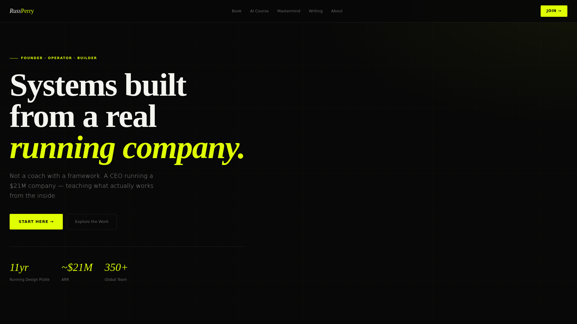 website screenshot of https://russperry-site.pages.dev/