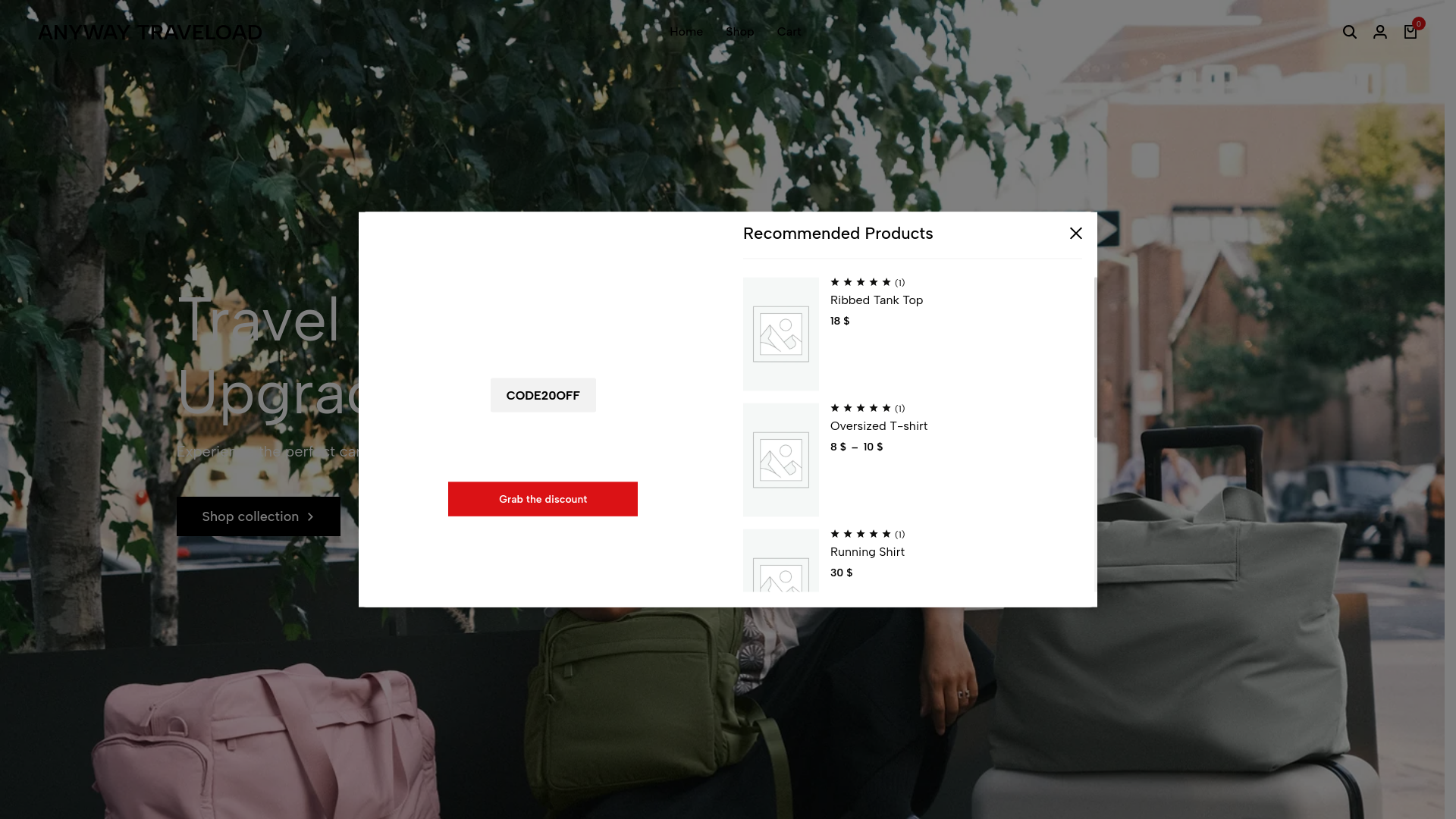website screenshot of https://away-traveling.com/