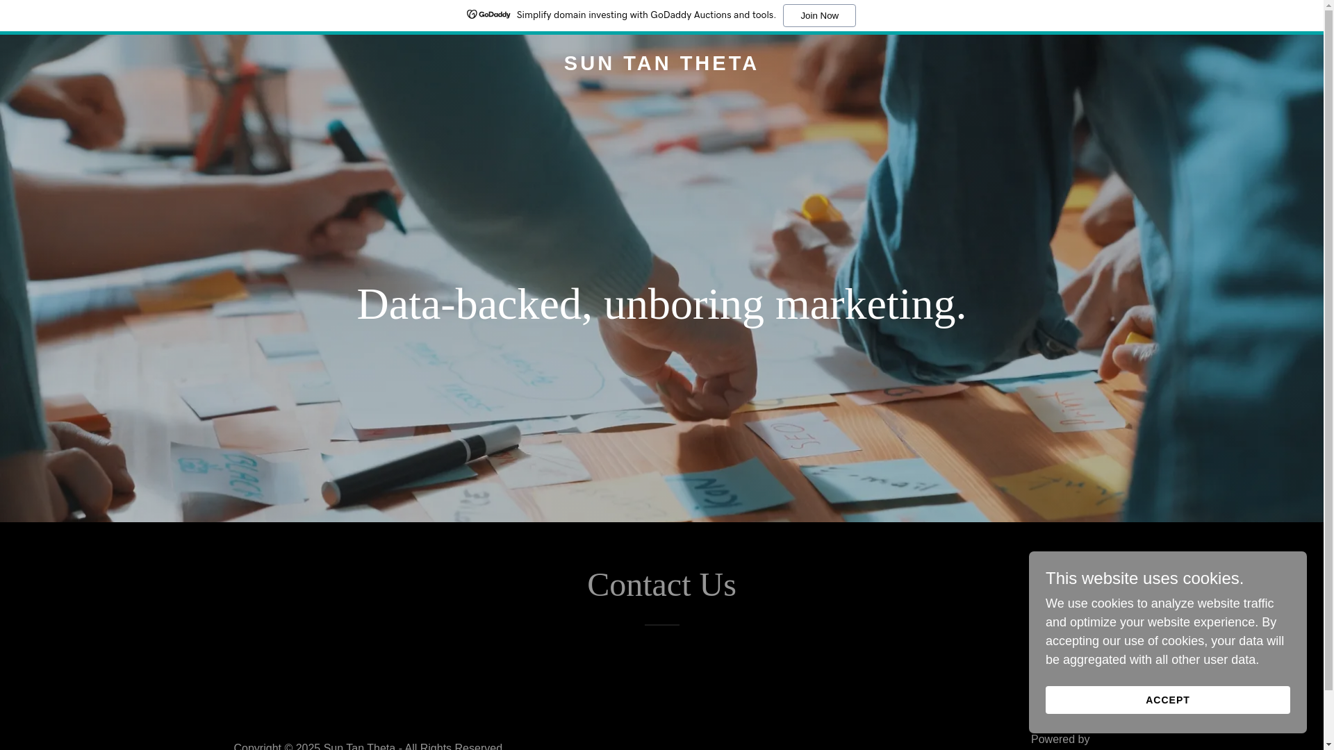 website screenshot of https://suntantheta.com/