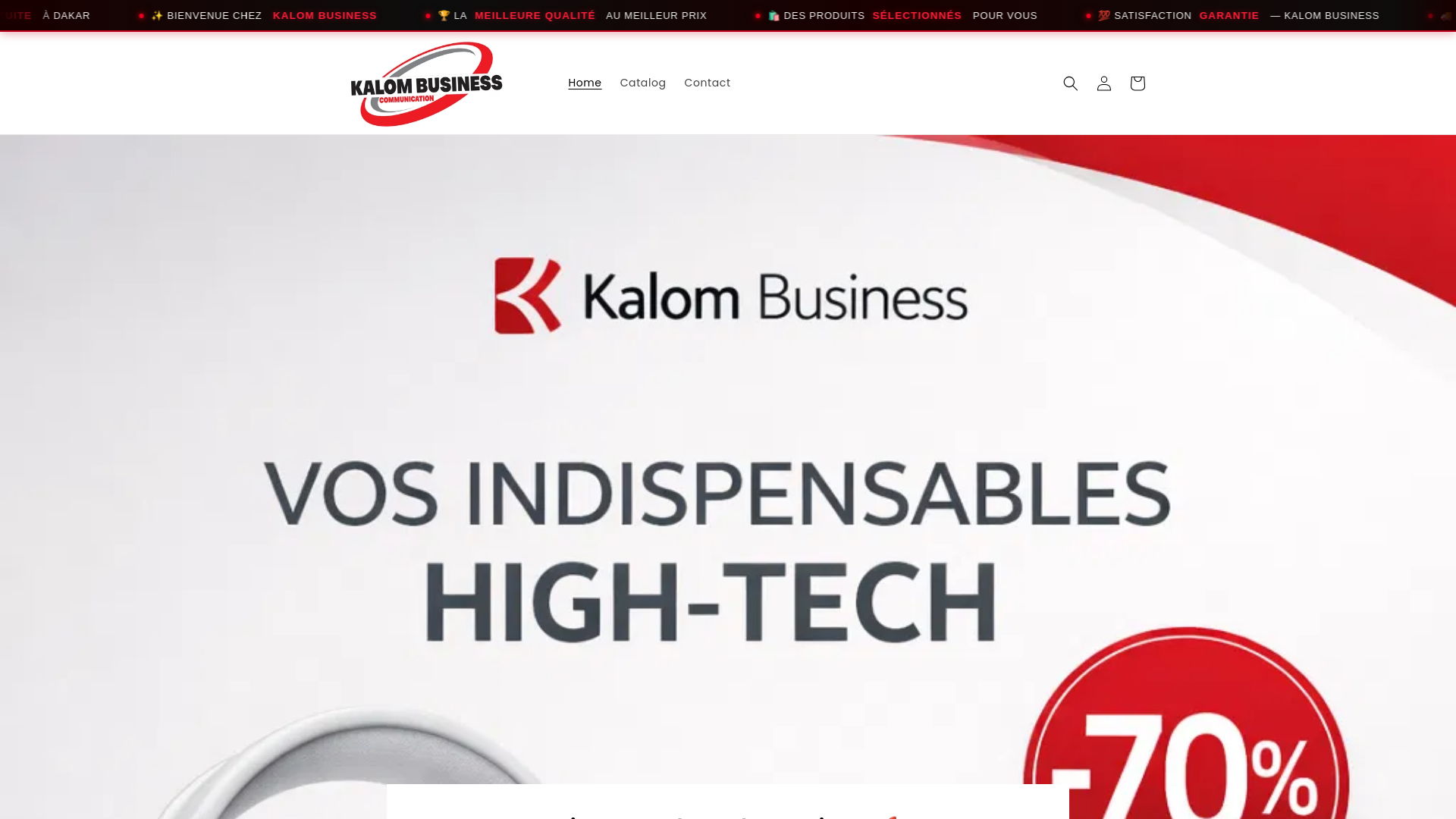website screenshot of https://kalombusinesse.com