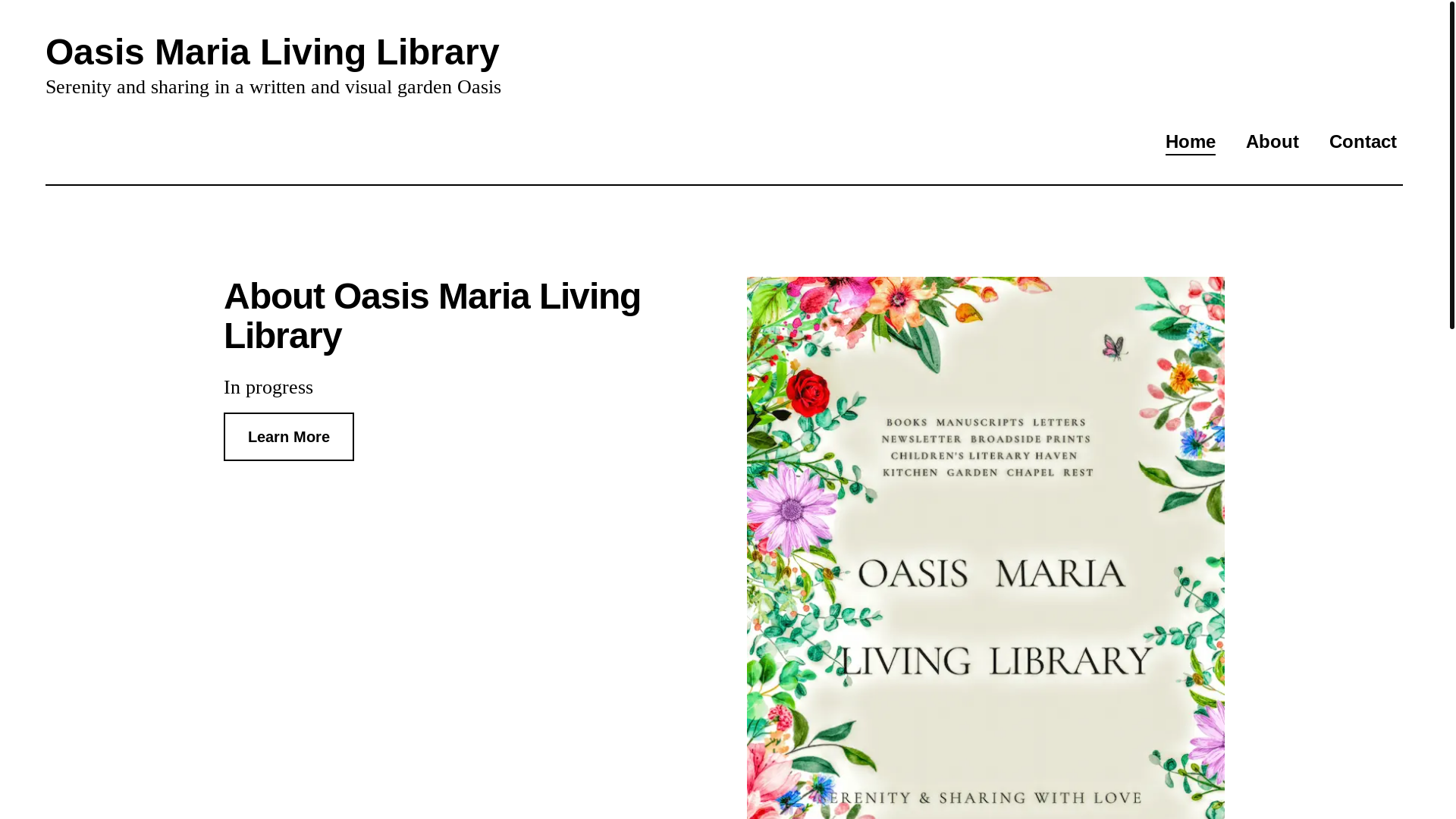 website screenshot of https://oasismaria.com/