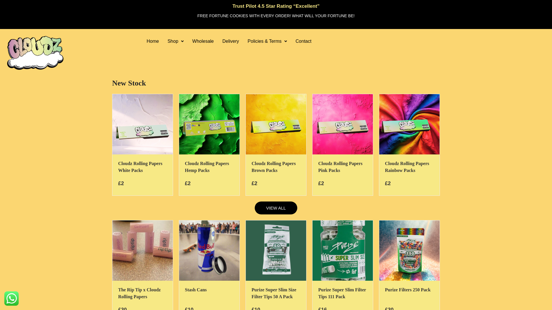 website screenshot of https://cloudzpapers.shop/