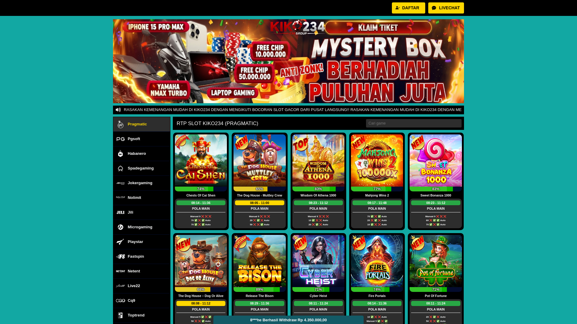 website screenshot of https://rtpkiko234.shop/