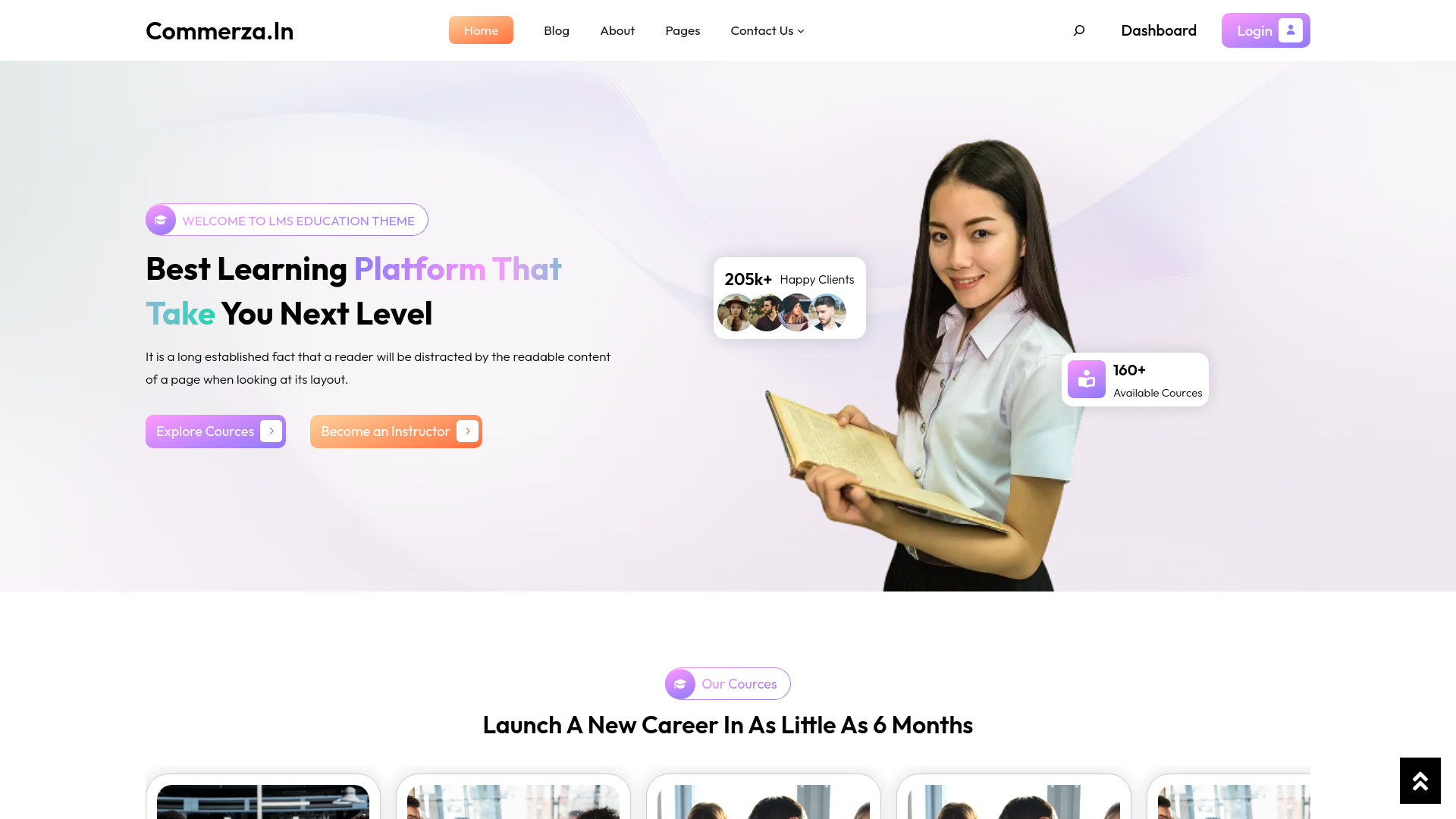 website screenshot of https://commerza.in/