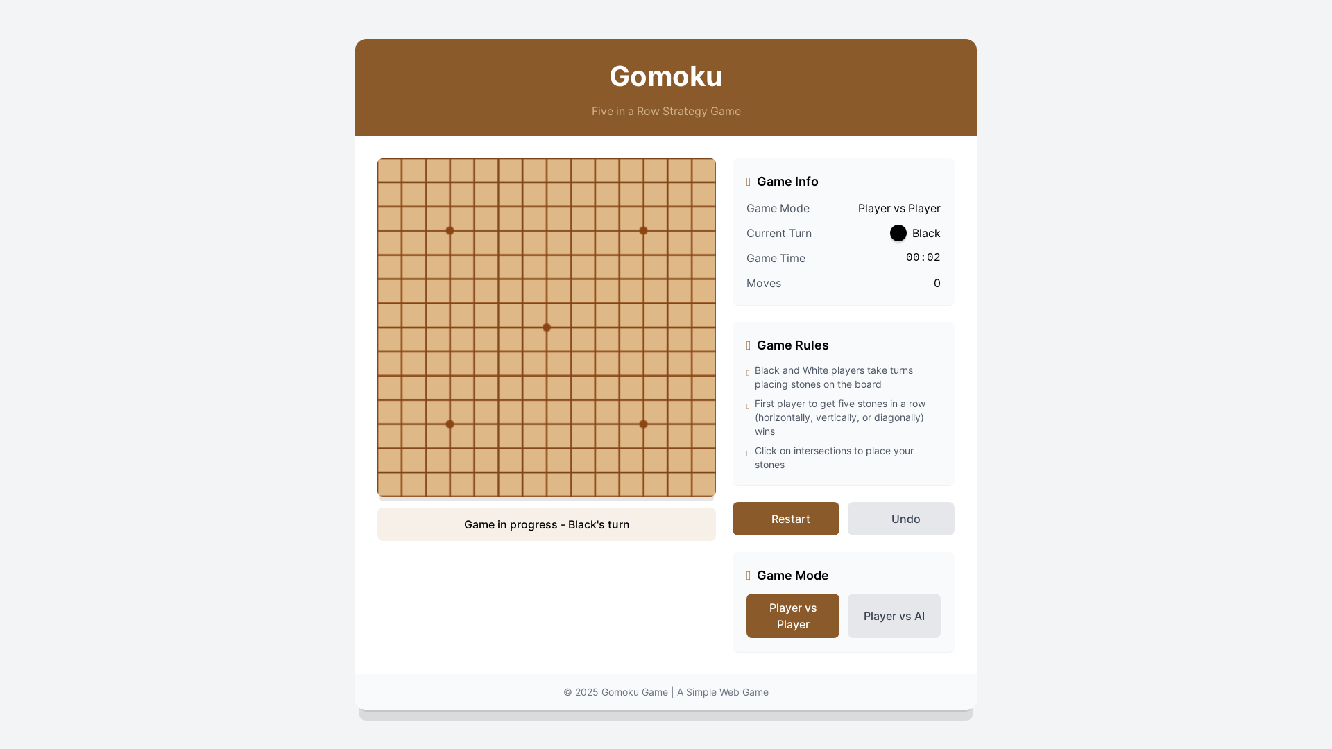 website screenshot of https://gomokugames.pages.dev/