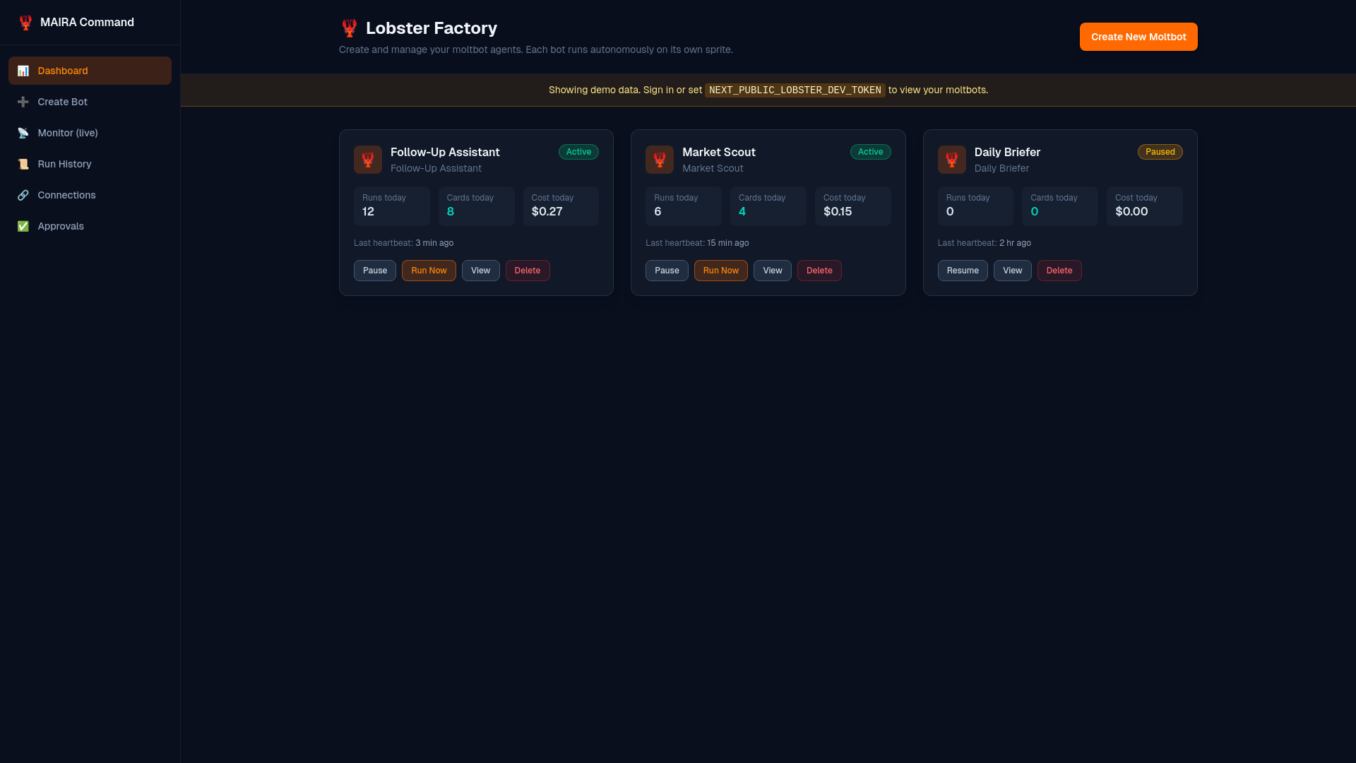 website screenshot of https://lobstermaker.com/