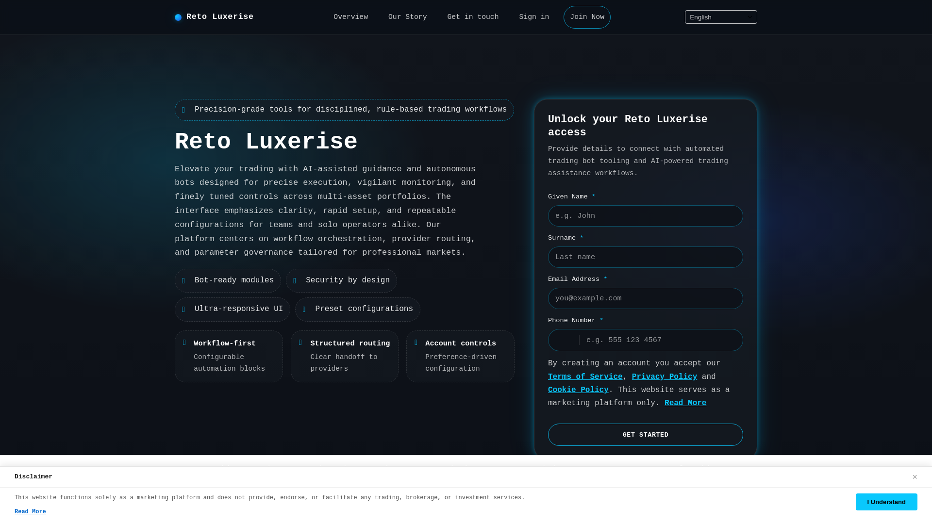 website screenshot of https://reto-luxerise-digital.pages.dev/