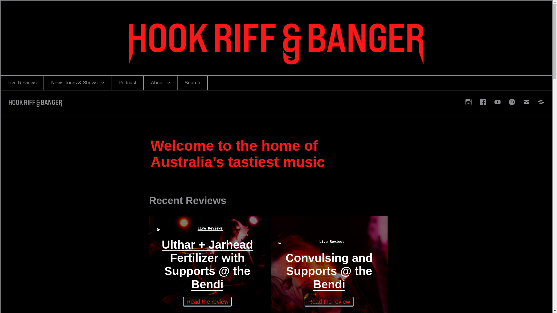 website screenshot of https://hookriffandbanger.com/