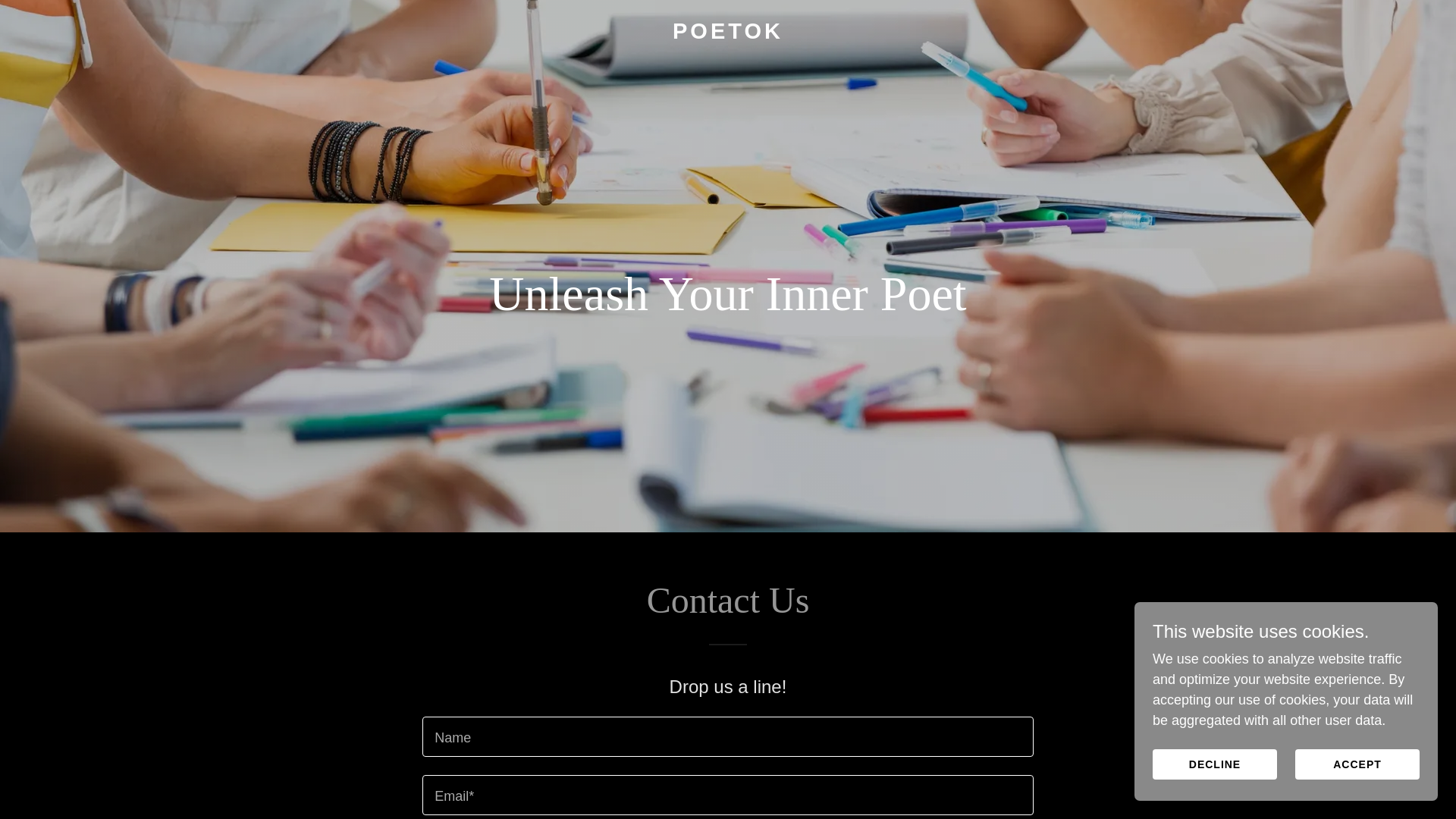 website screenshot of https://poetok.com/