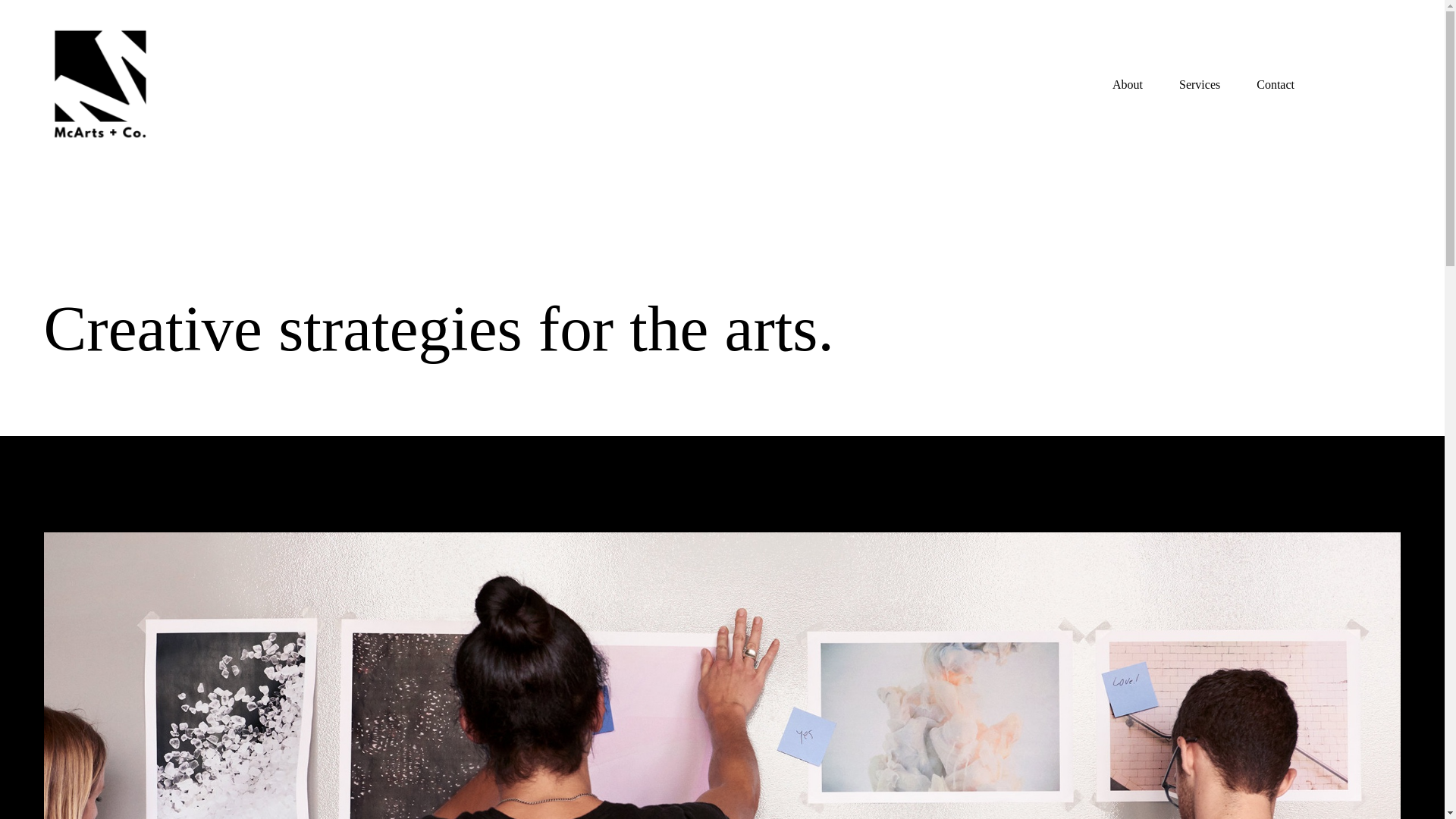 website screenshot of https://mcarts.co/