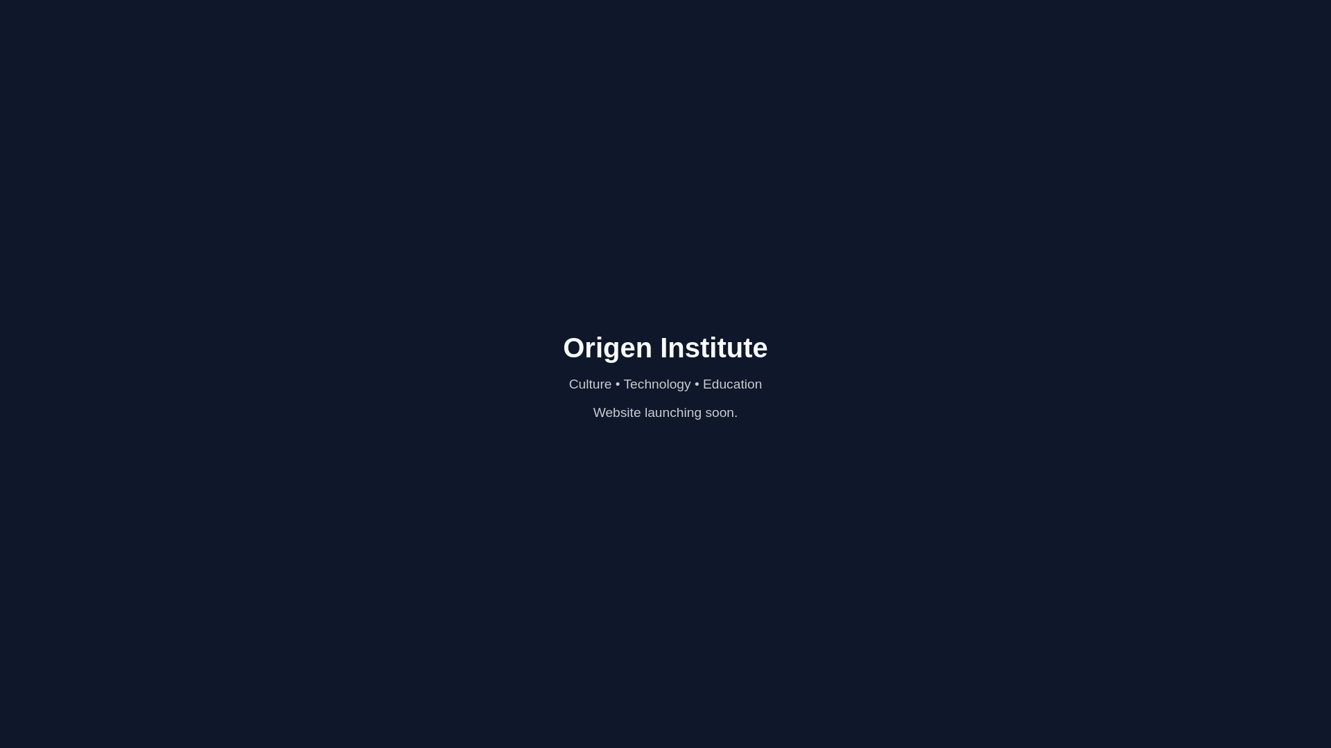 website screenshot of https://origen-institute.pages.dev/