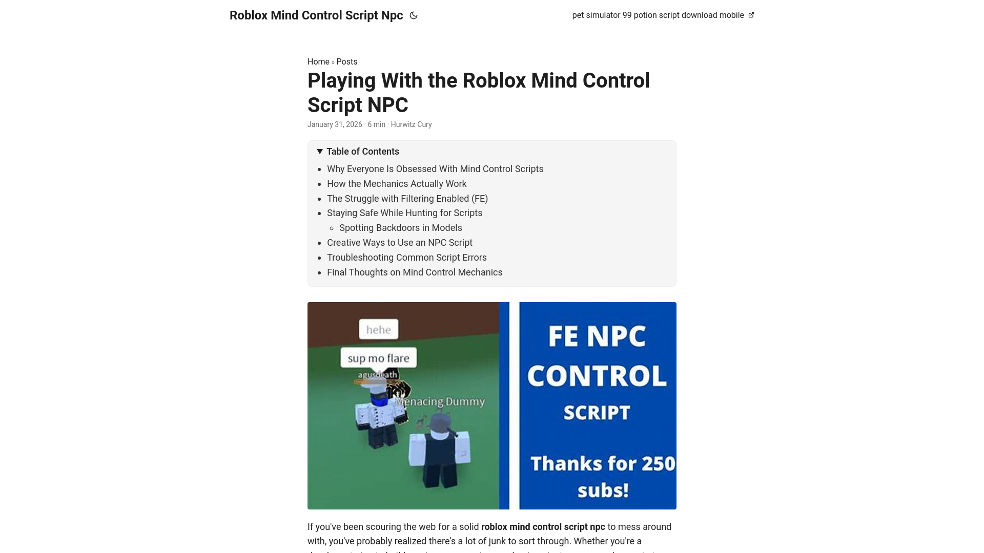 website screenshot of https://roblox-mind-control-script-npc.pages.dev/
