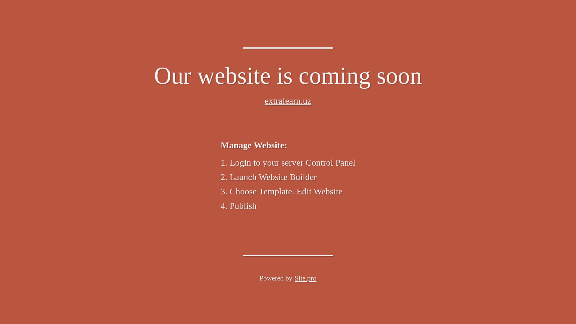 website screenshot of https://extralearn.uz/