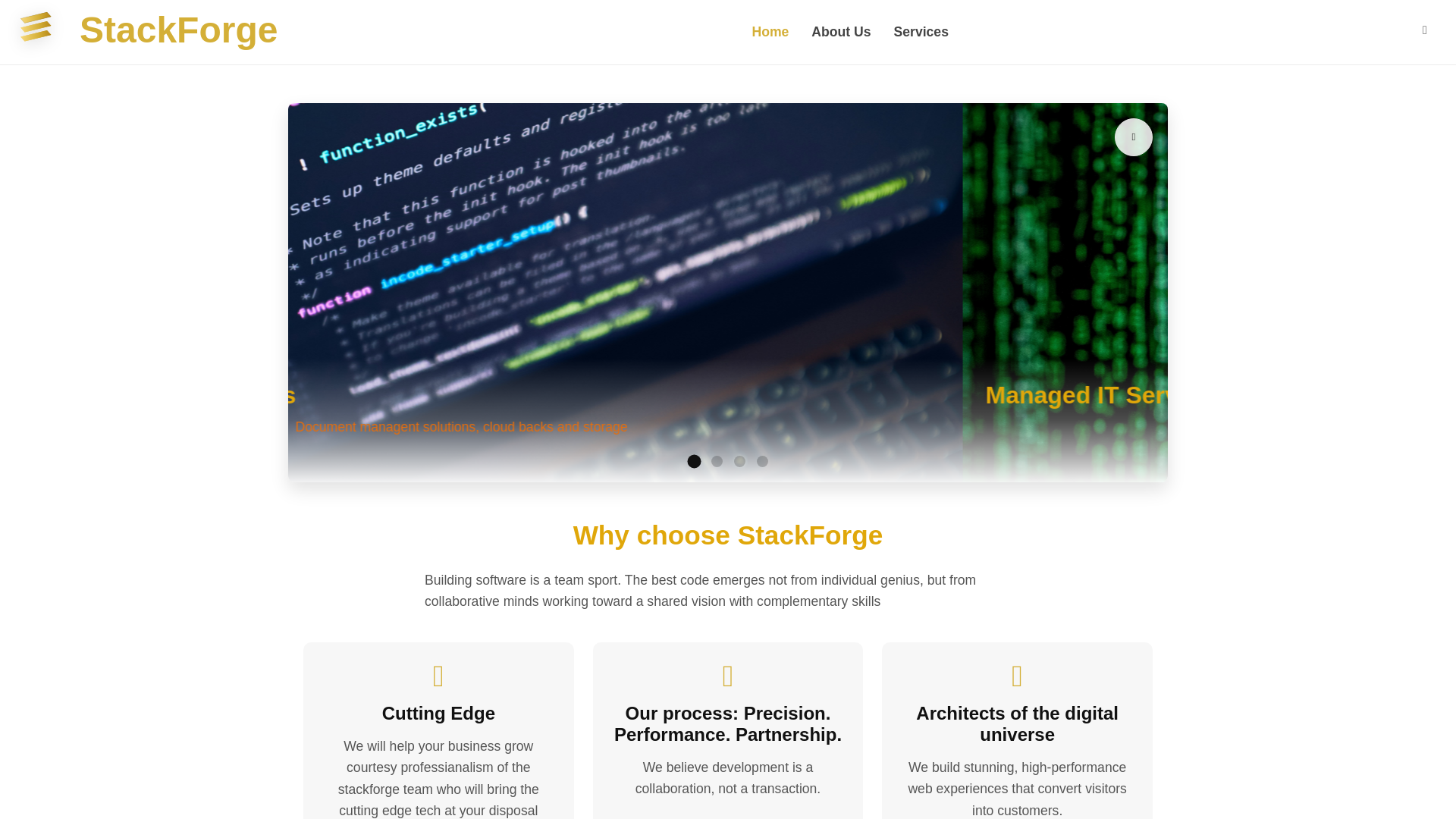 website screenshot of https://stackforge.ink/