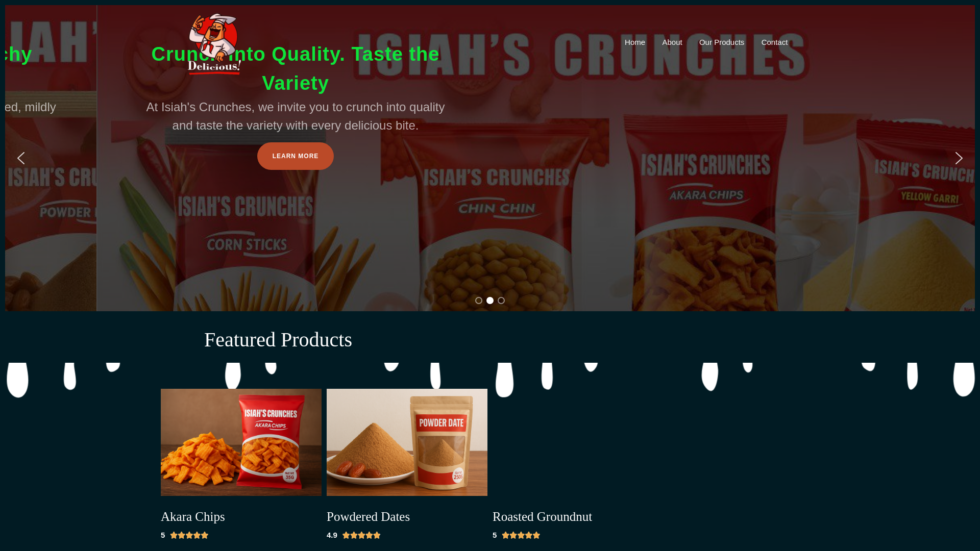 website screenshot of https://isiahscrunches.com/