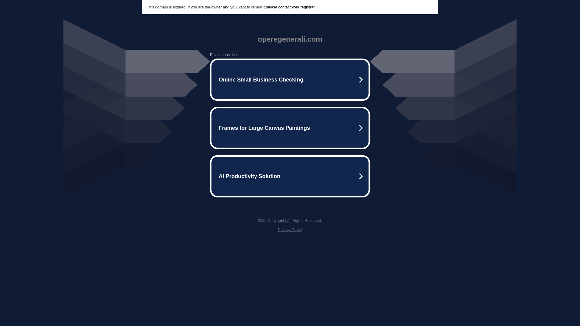 website screenshot of https://operegenerali.com/