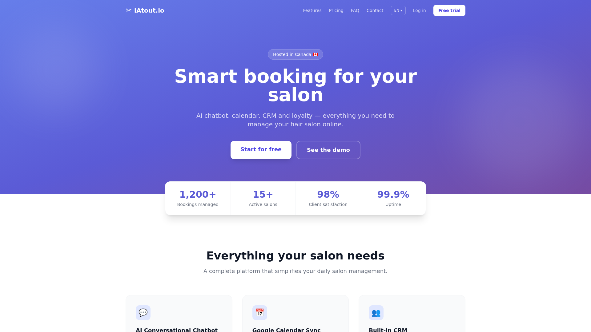 website screenshot of https://iatout.io