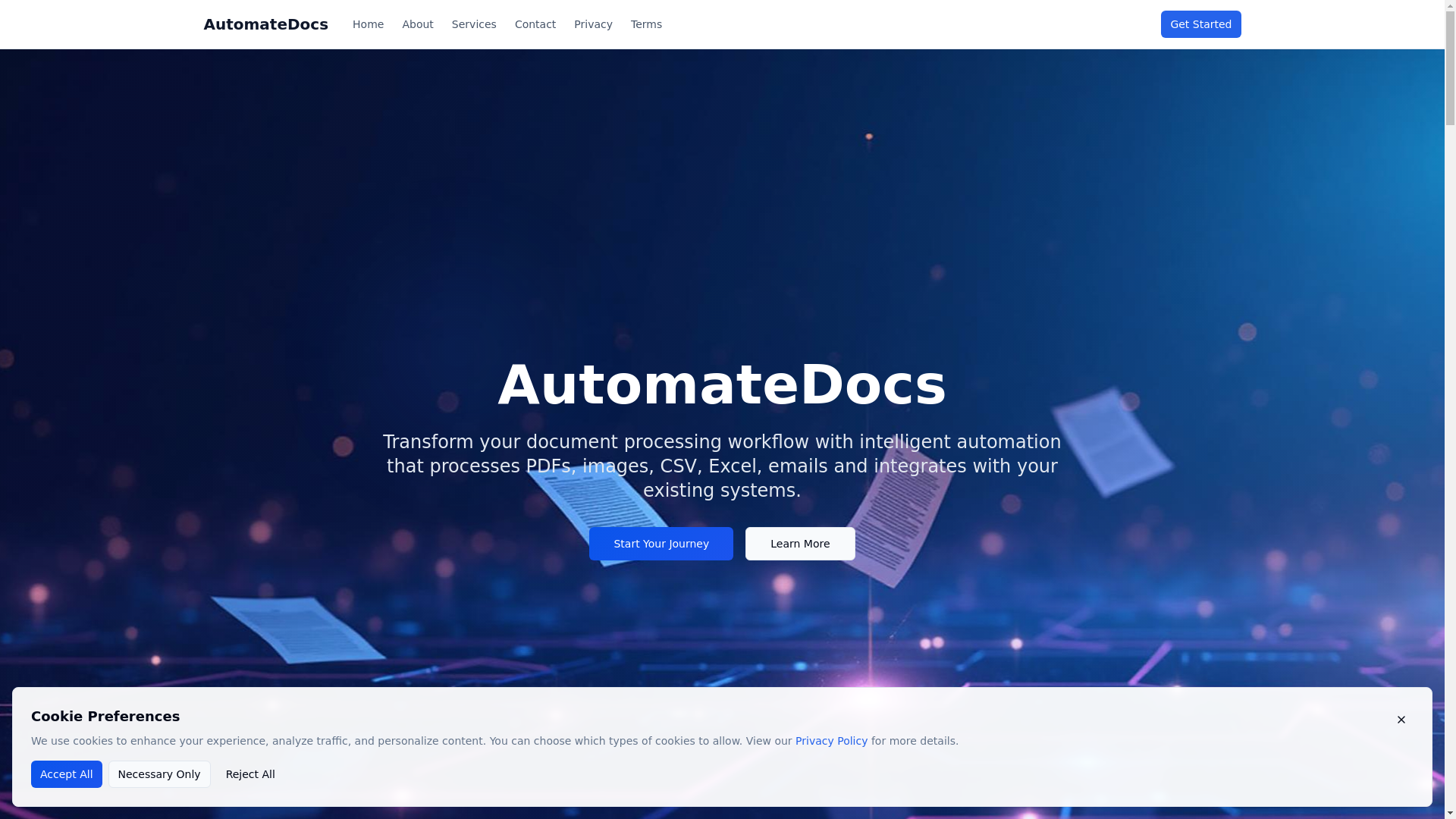 website screenshot of https://automatedocs.ai/