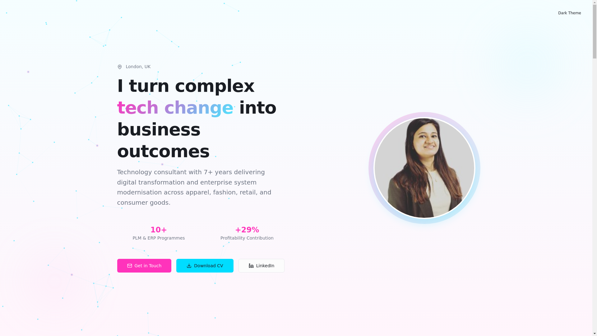website screenshot of https://sambhavi-gami.co.uk/