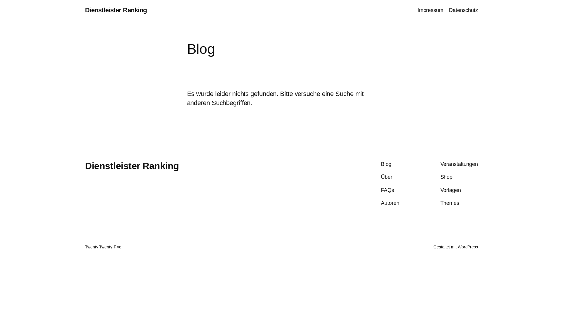 website screenshot of https://dienstleister-ranking.de/