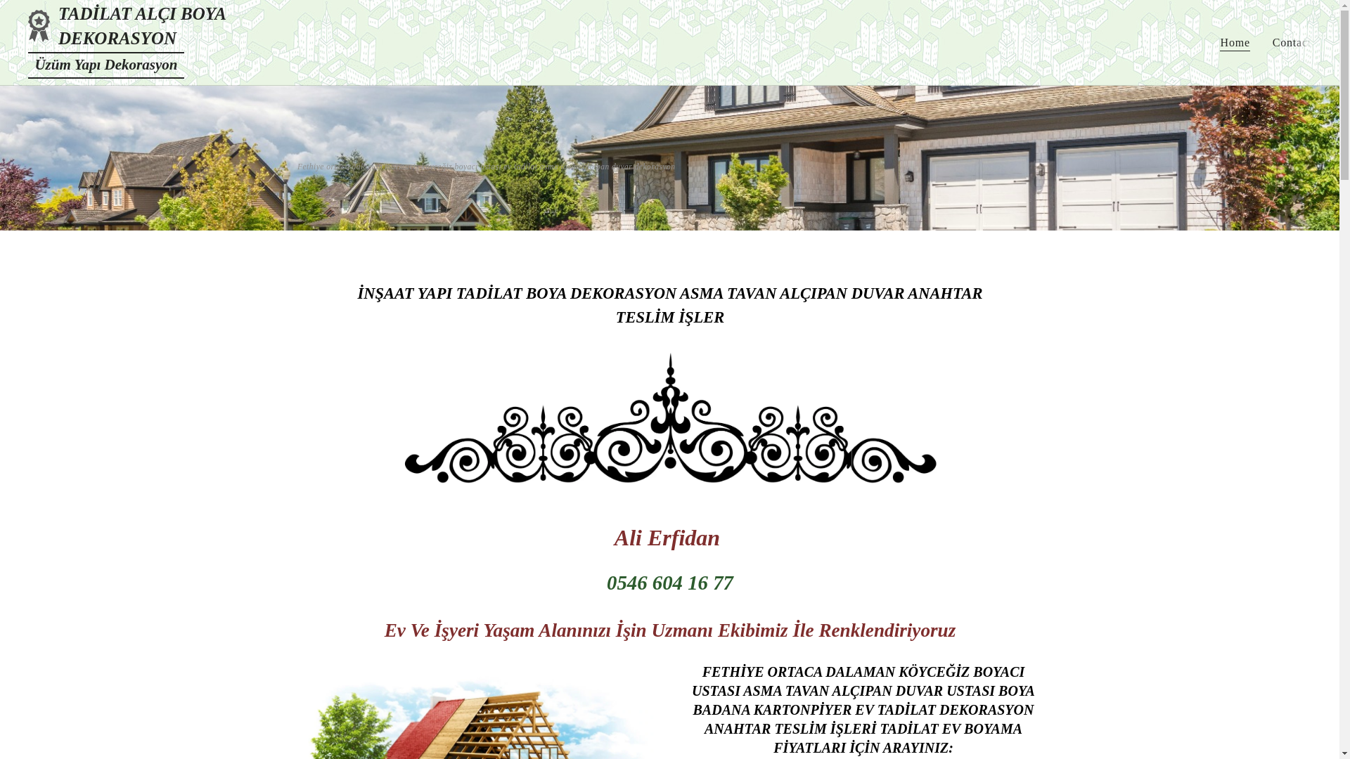 website screenshot of https://tadilatboyaci.com/