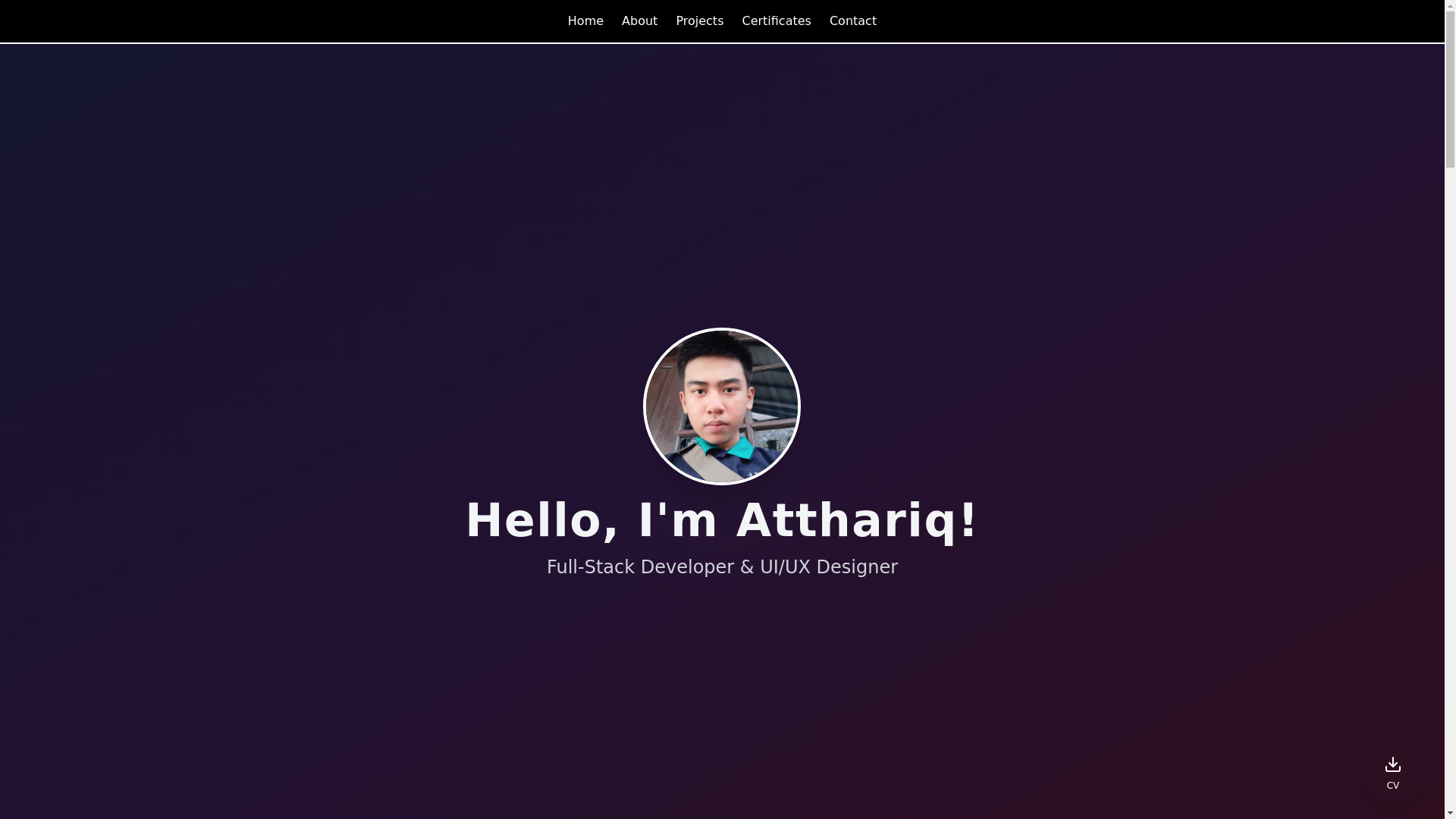 website screenshot of https://codeandai.my.id/
