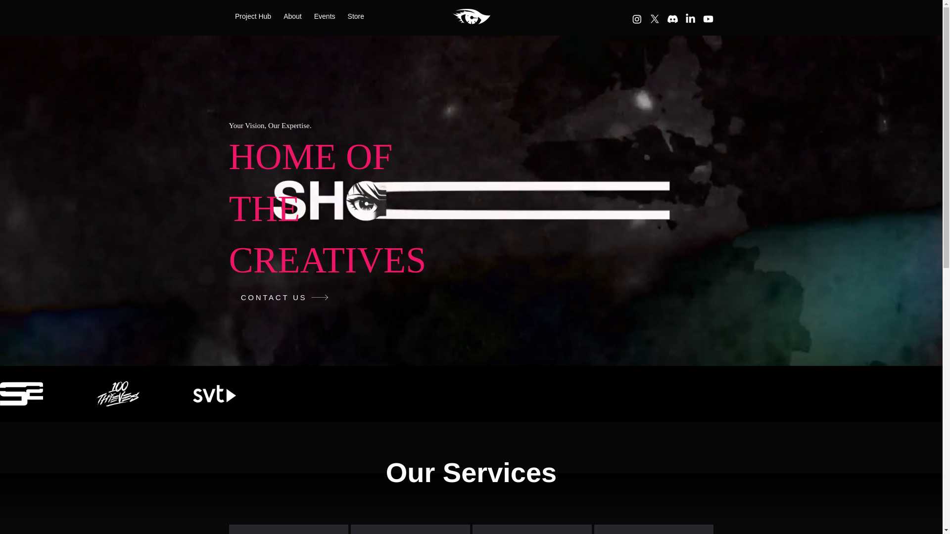 website screenshot of https://www.visionaryvfx.org/
