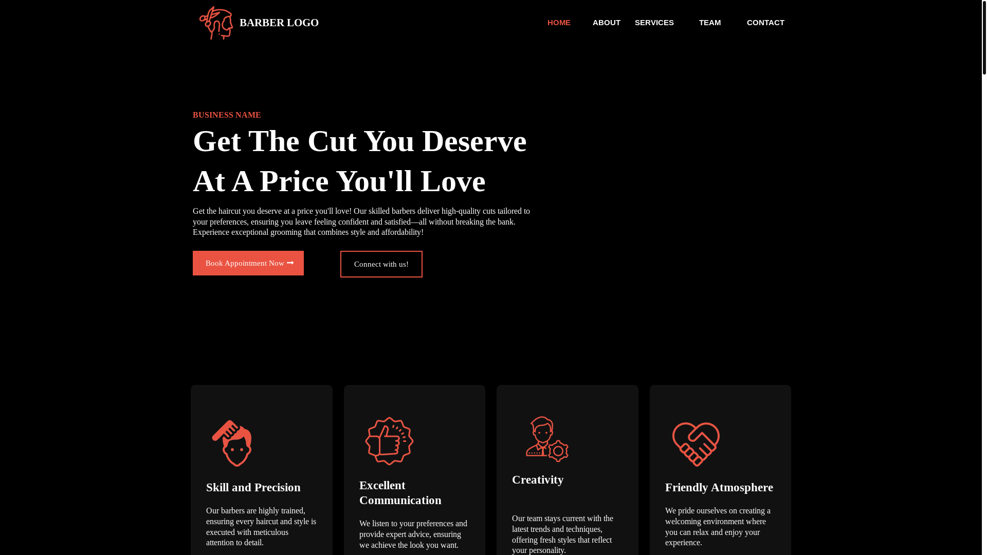 website screenshot of https://josenervalneworleansbarber.com/