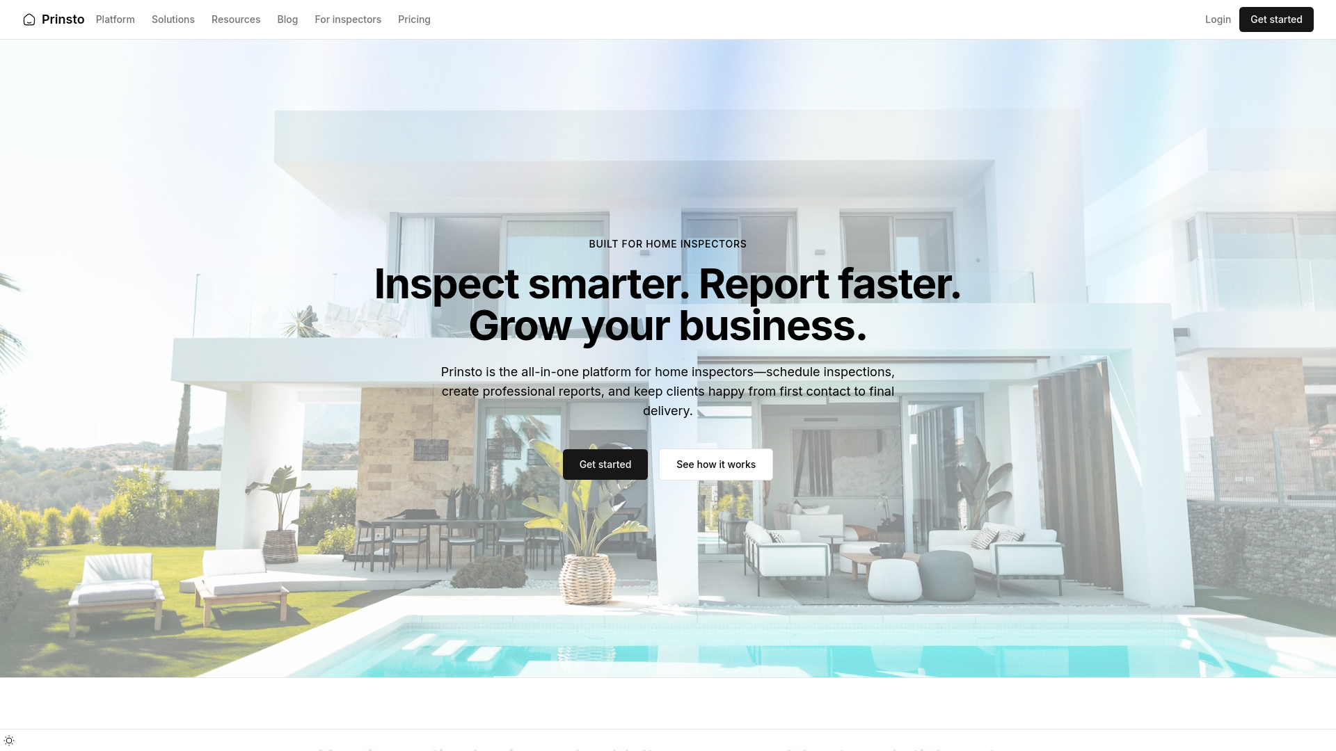 website screenshot of https://prinsto.io/