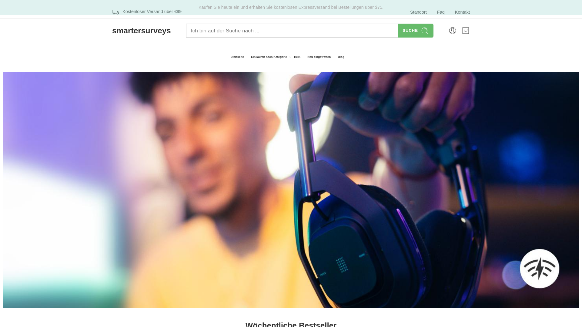 website screenshot of https://smartersurveys.de