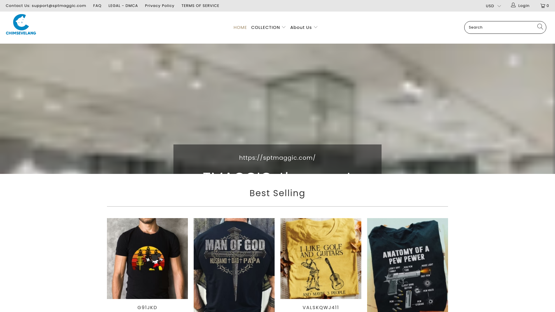 website screenshot of https://sptmaggic.com/