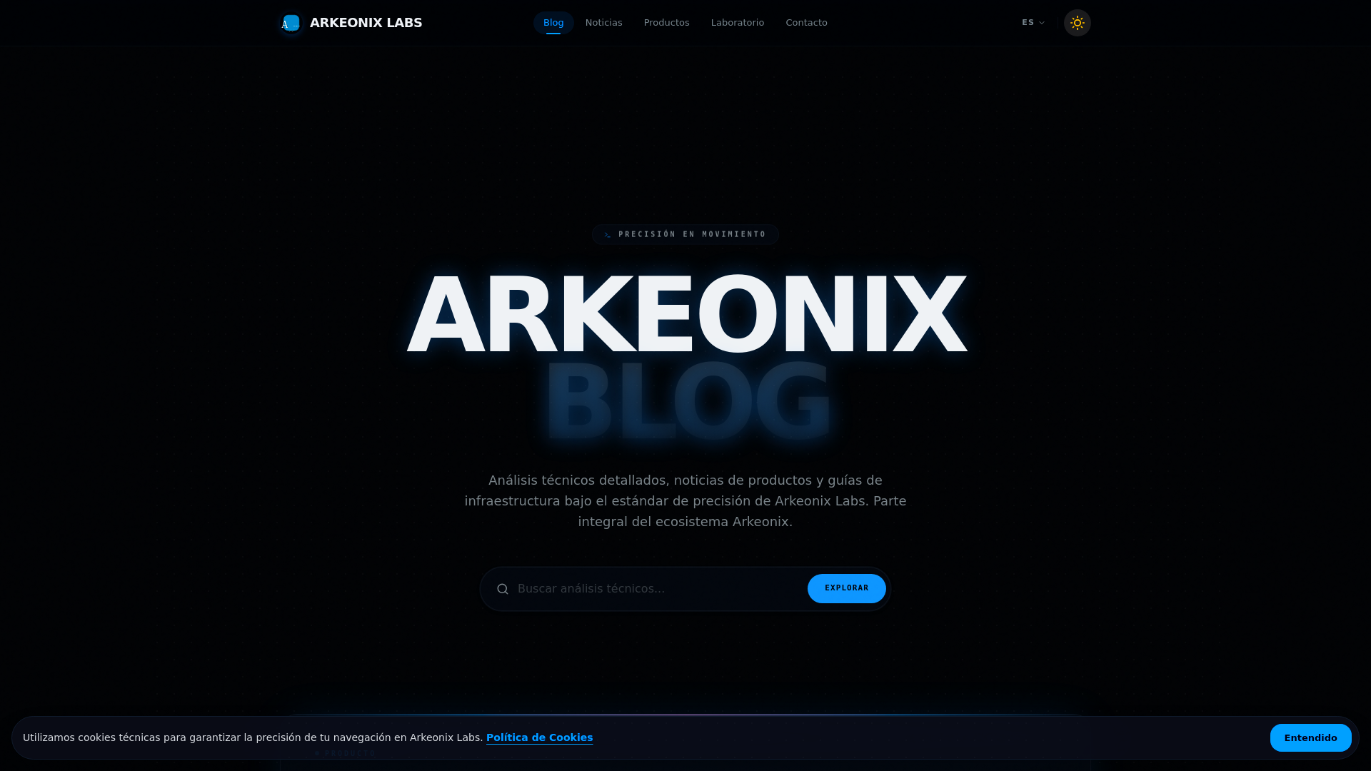 website screenshot of https://arkeonixlabs.com/
