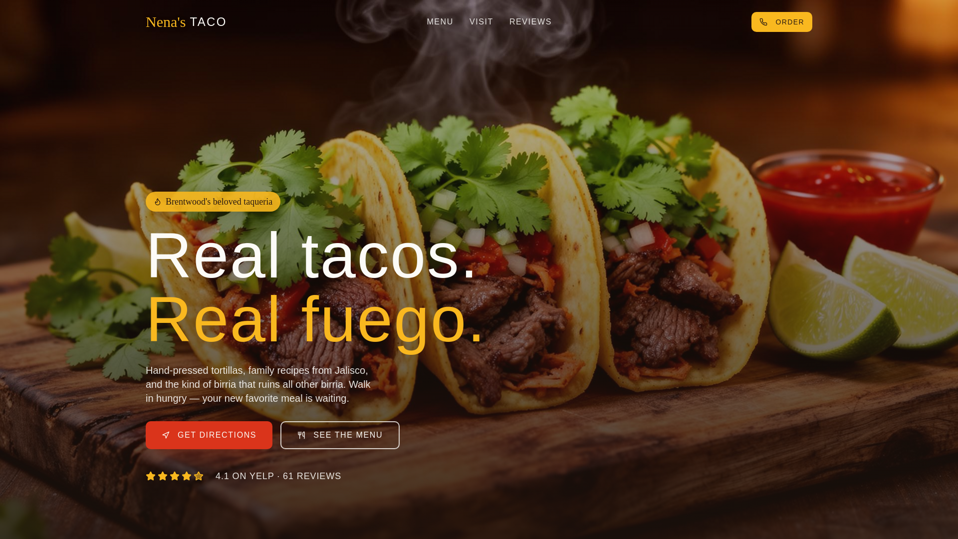 website screenshot of https://nenastacos.com/